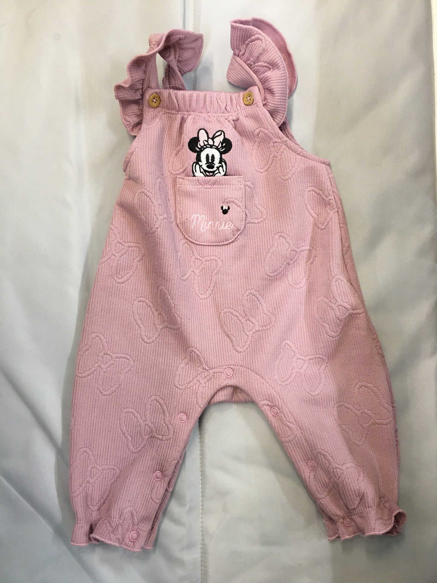 Minnie Mouse Overalls, 3-6m