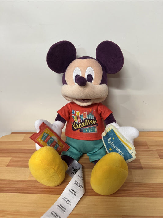 Disney Play In The Park 14" Mickey Mouse "Best Vacation Ever" Plush Stuffed Toy