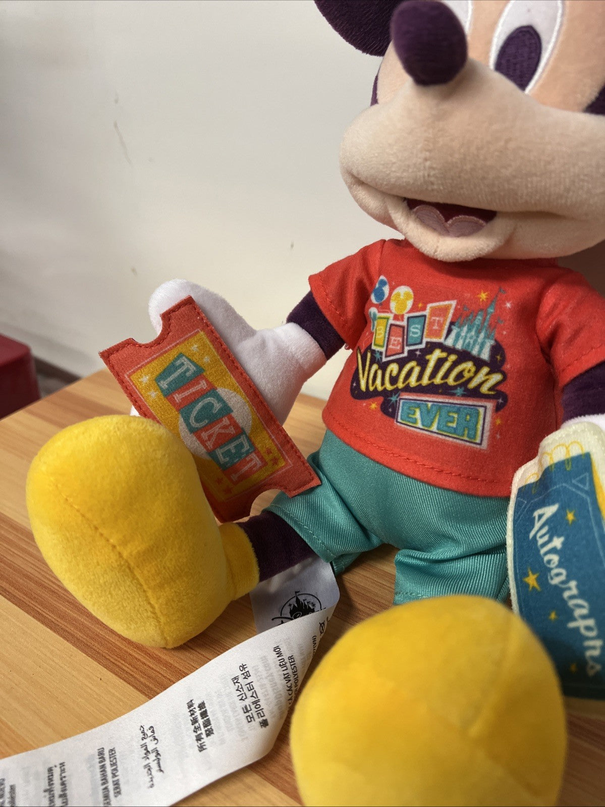 Disney Play In The Park 14" Mickey Mouse "Best Vacation Ever" Plush Stuffed Toy