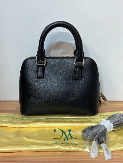 Martin & MacArthur HAWAII KOA Leather Womens Handbag Stachel Crossbody BLACK Bag