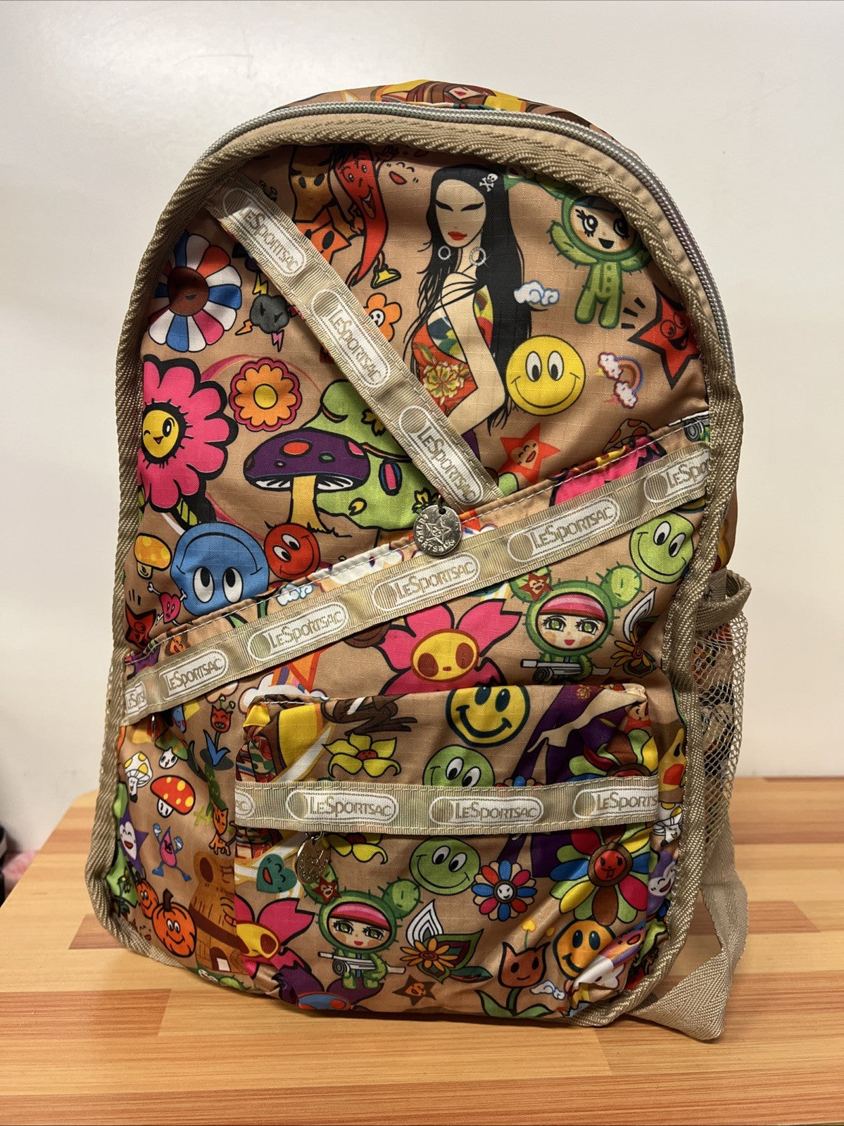 Tokidoki x LeSportsac Backpack Cactus Spring Flower Beige