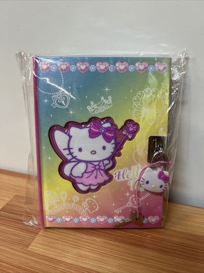 2011 New Sanrio Hello Kitty Lock & Key Journal Diary Rainbow Fairy 288 Pages