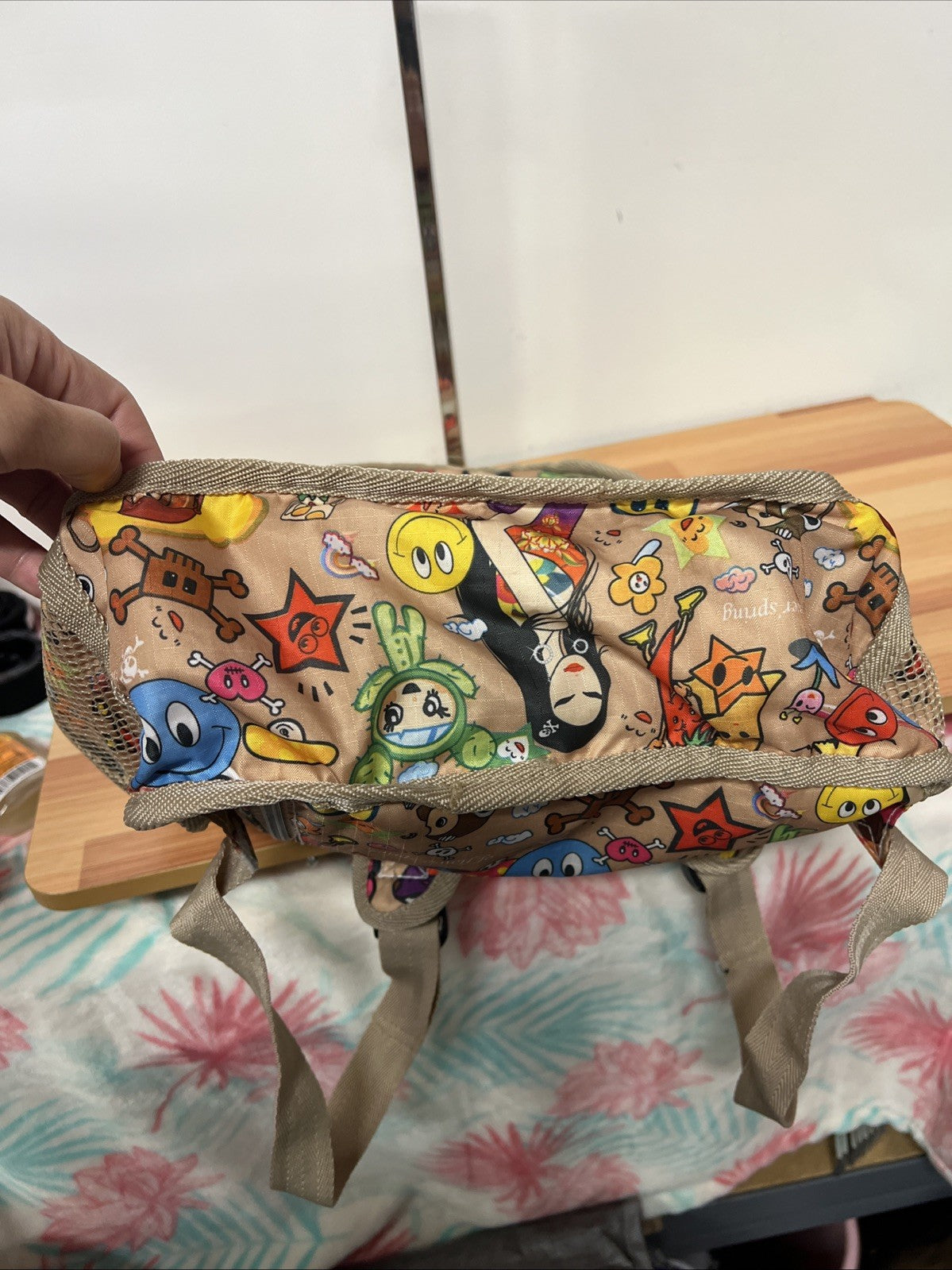 Tokidoki x LeSportsac Backpack Cactus Spring Flower Beige