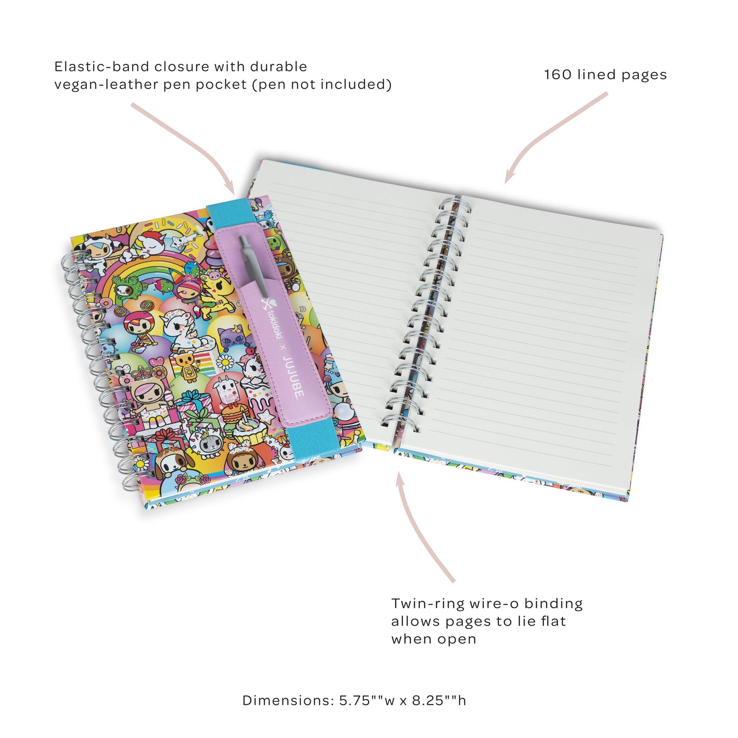Oliver Notebook with Pen Pocket toki 20th Anniversary