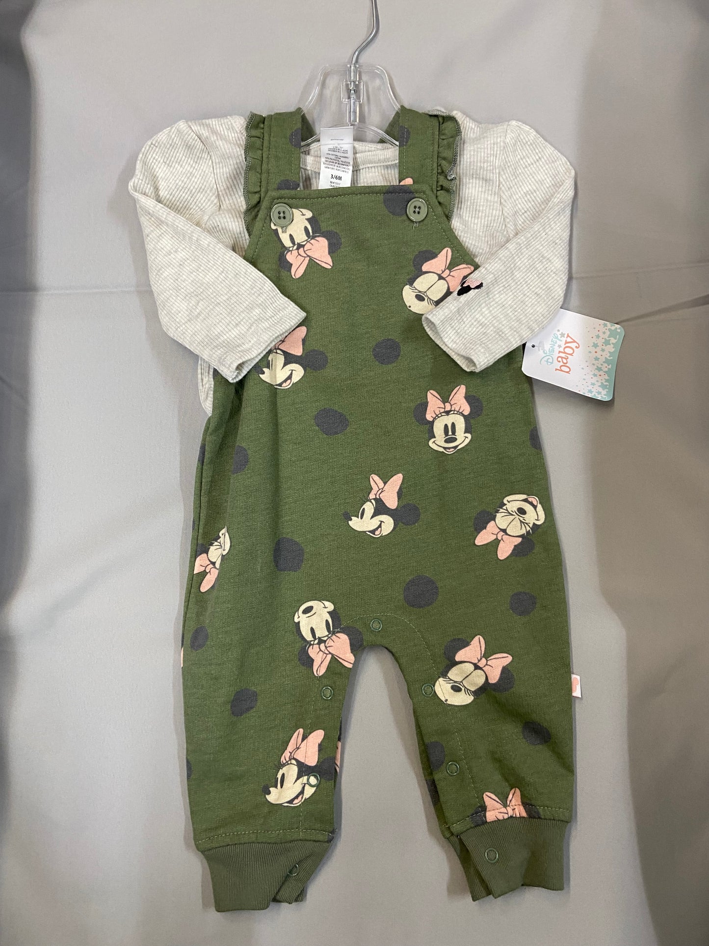 Disney Baby Overall 2 Piece Set, 3-6M