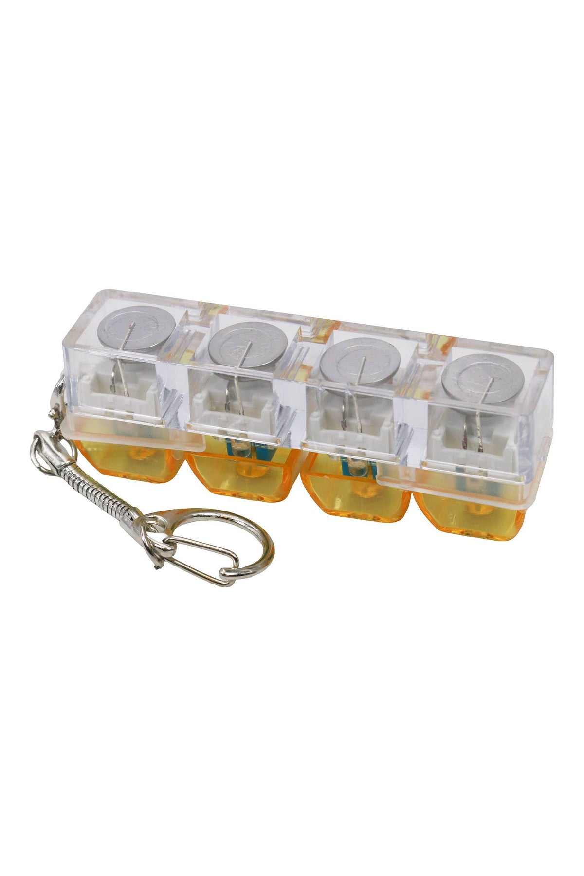 LED Light-Up Clear Clicky Keycap Keychain