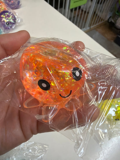 Mini Glitter Octopus Squishy
