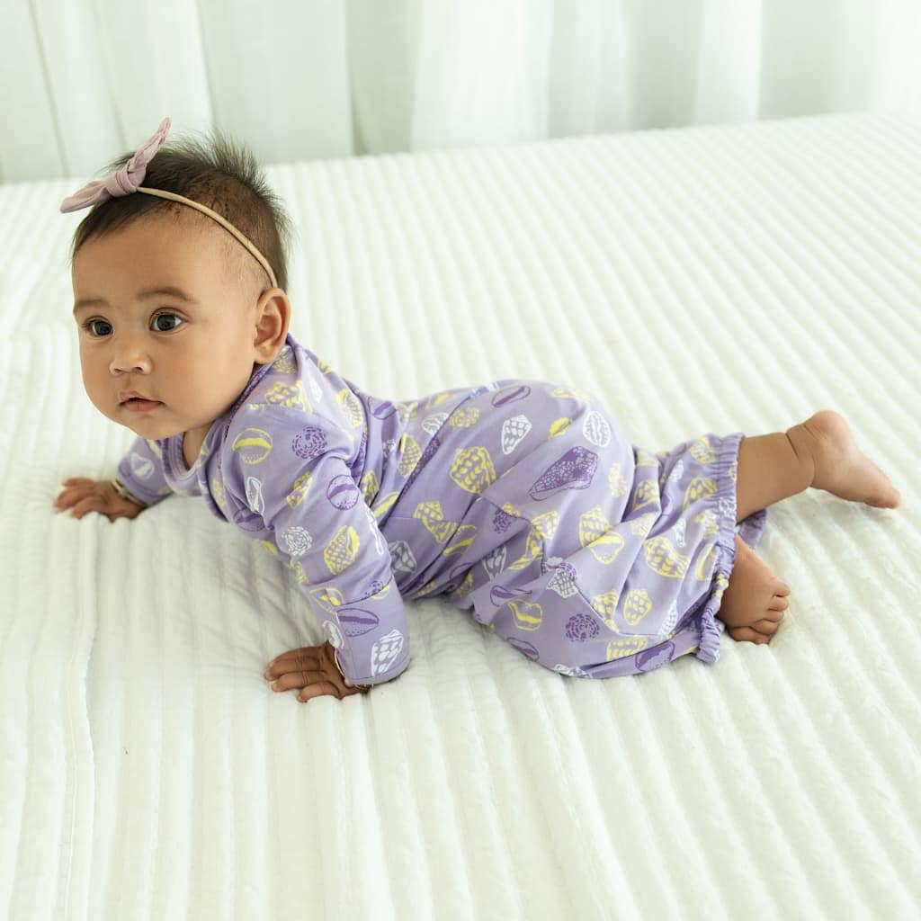 Shell Pop Bamboo Layette Gown: 3-6M