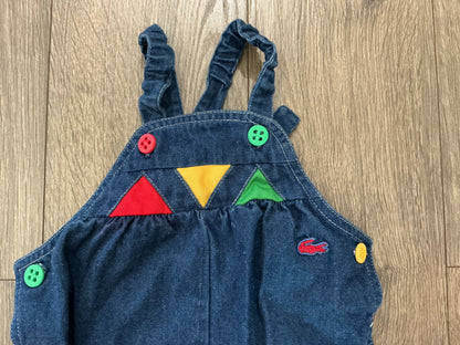 Vintage Overalls Izod Lacoste 12 months Made USA denim Rare
