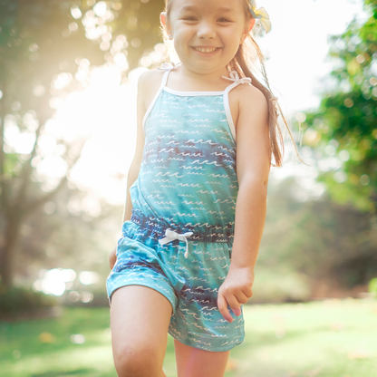 Nalu Girl's Shortie Bamboo Romper: 3T