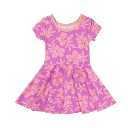 Sunrise Blooms Bamboo T-Shirt Dress: 0-6M