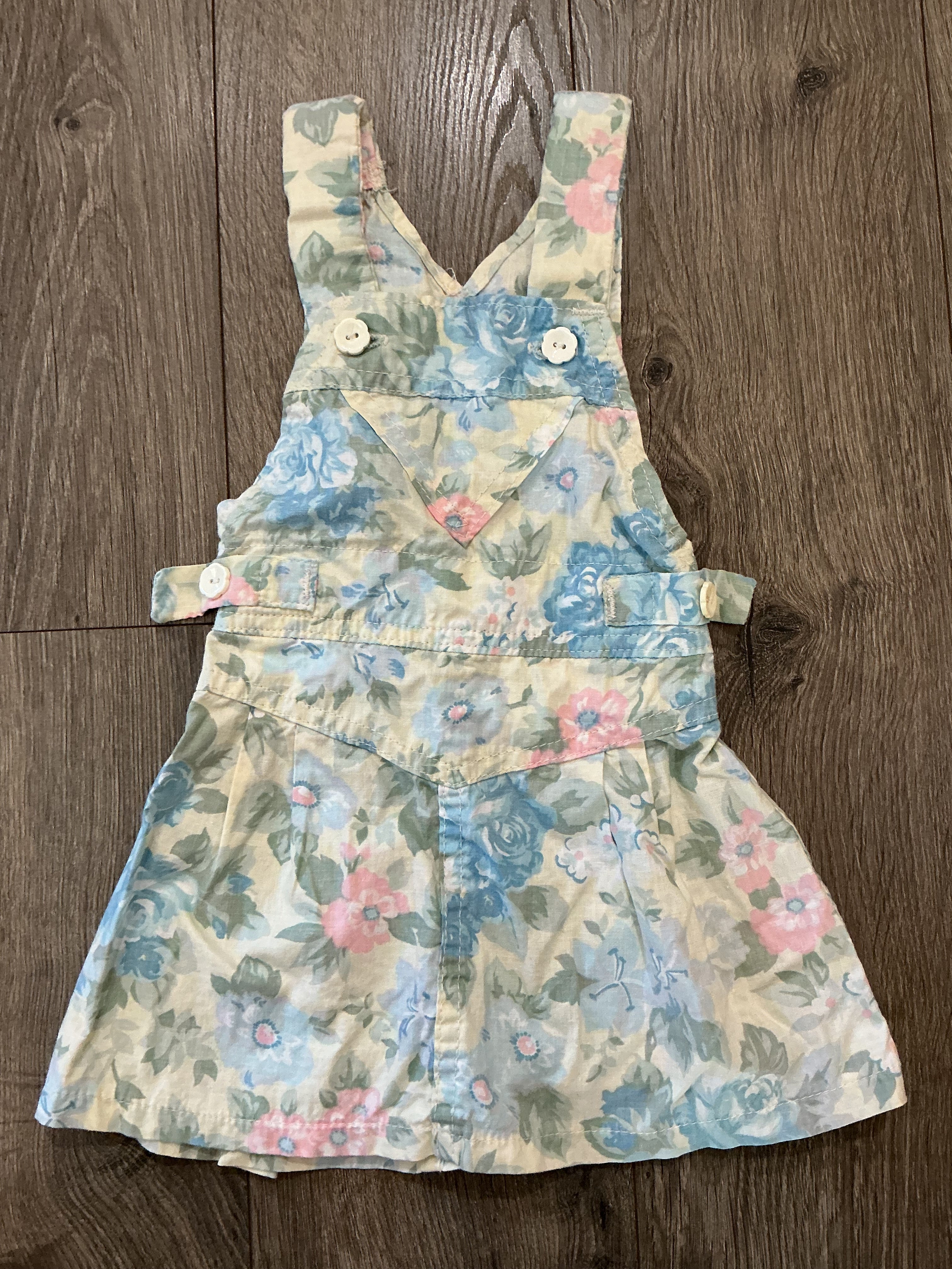 Zappers Girls Toddler Blue Floral Button Down Jumper Size 2T vintage ...