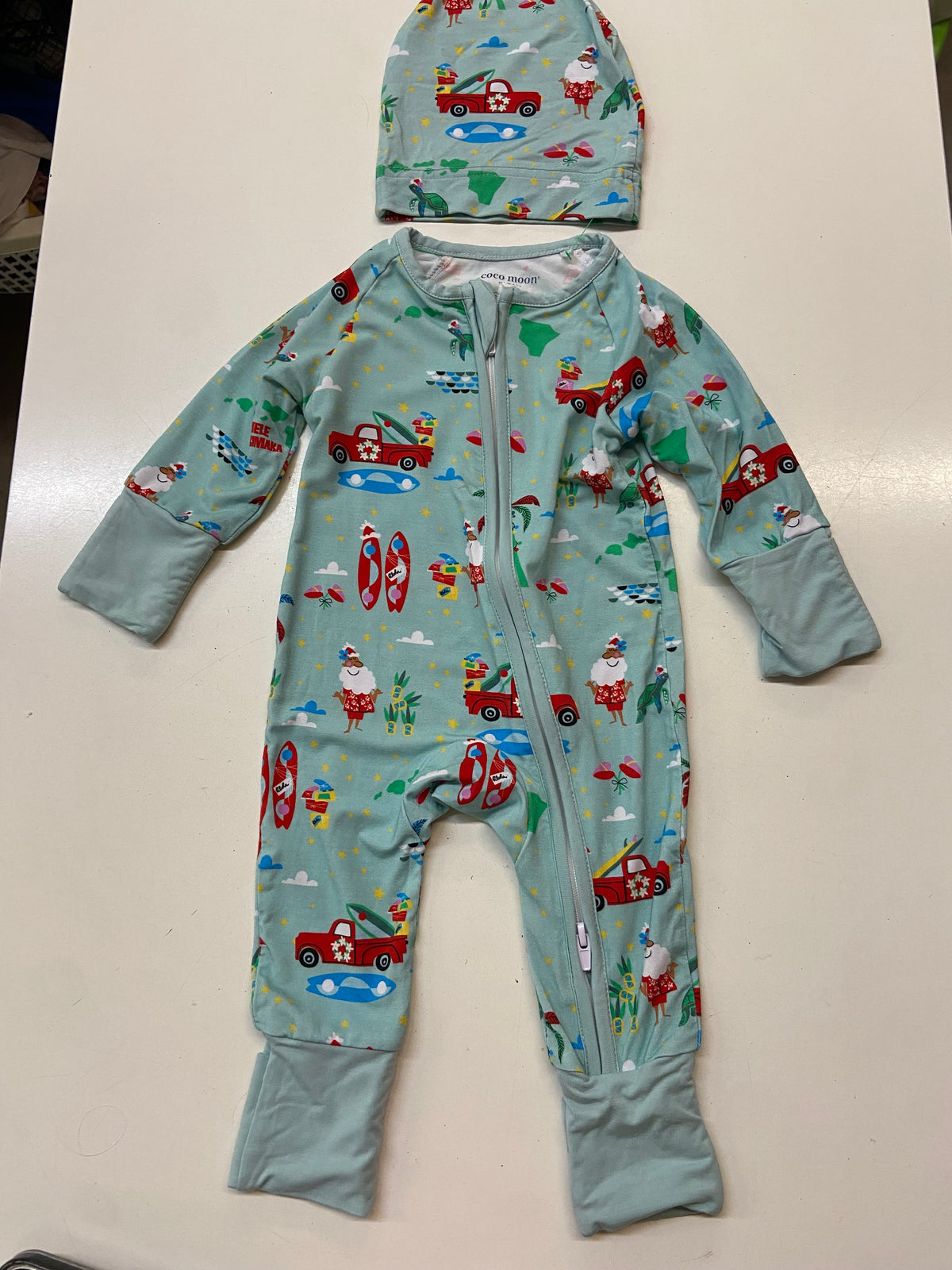Coco Moon Christmas Coverall 2pc, 0-3m