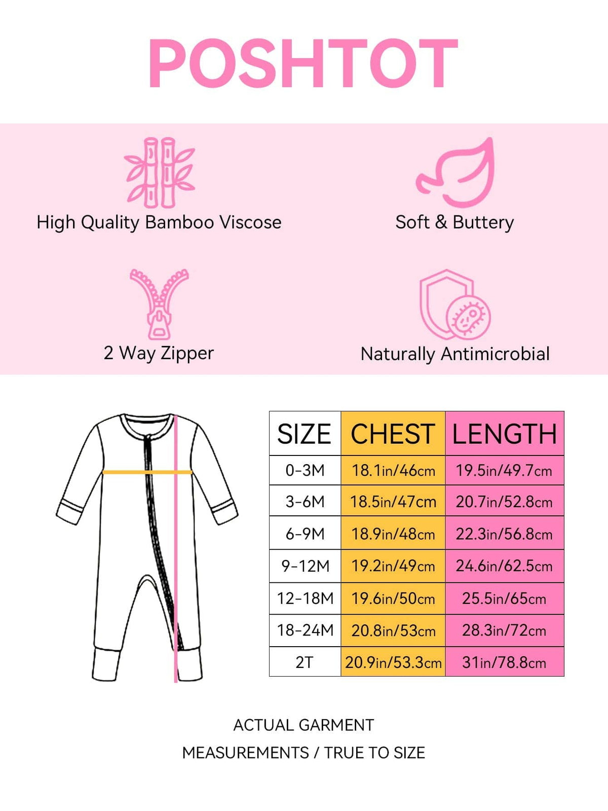 75% Off  PoshTOT Sanrio My Melody Bamboo Baby Convertible Zippy Romper: 12-18M