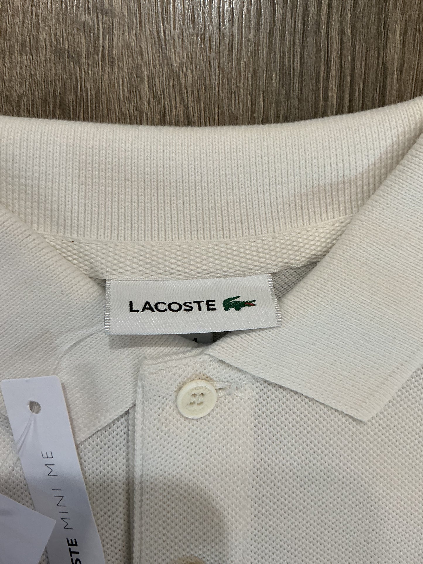 Boy’s Lacoste Regular Fit Polo Short White Size 4 years old