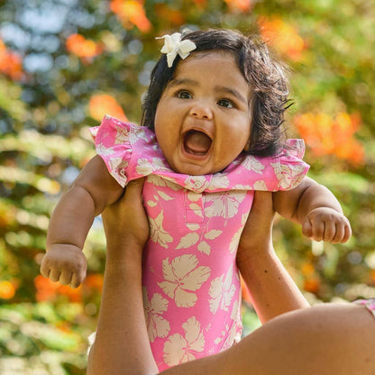 Salina Bamboo Flutter Sleeve Onesie: 6-12M