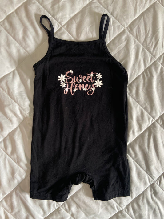 Black Tank Top Romper, 12m