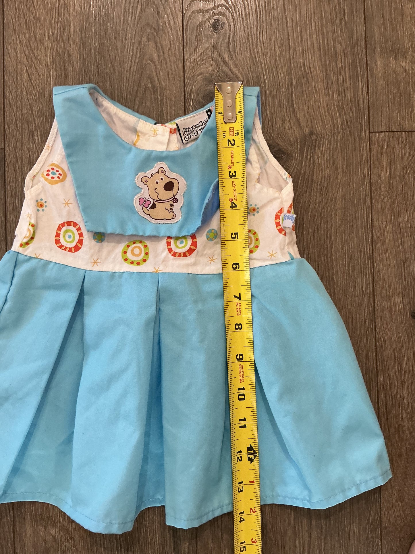 girls a line, Scooby Doo, blue multicolor dress size small 24 months vintage￼￼