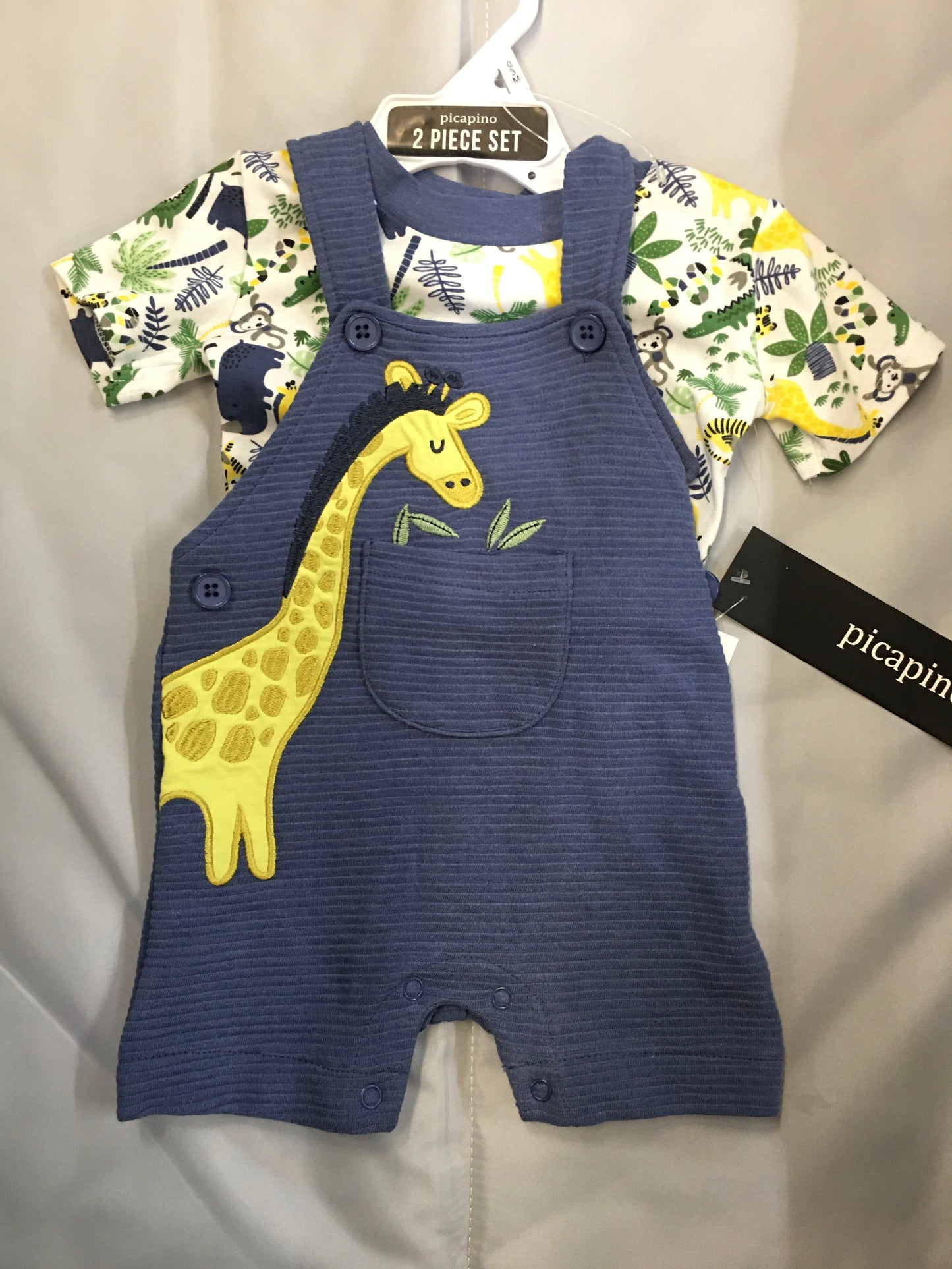 New Giraffe 2 piece outfit, 0-3m