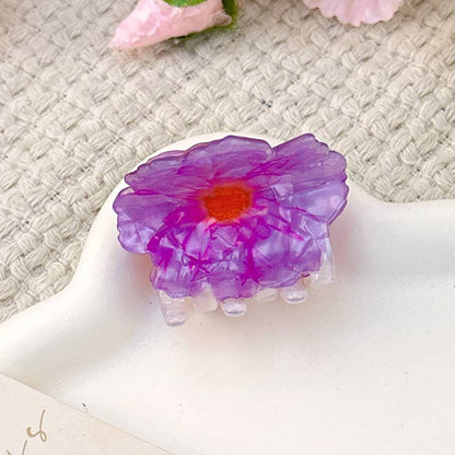 Bauhinia - Inspired Acetate Flower Hair Clips for Summer: Champagne