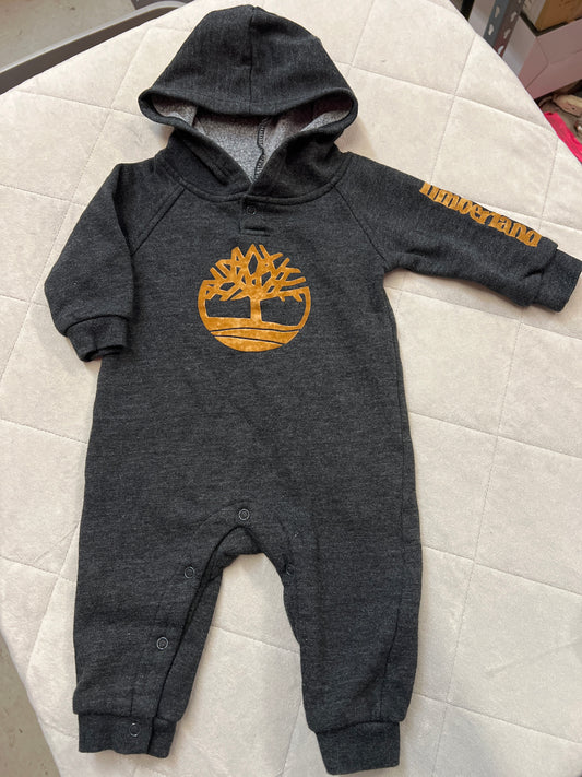 Timberland Hooded Romper, Size 6-9M