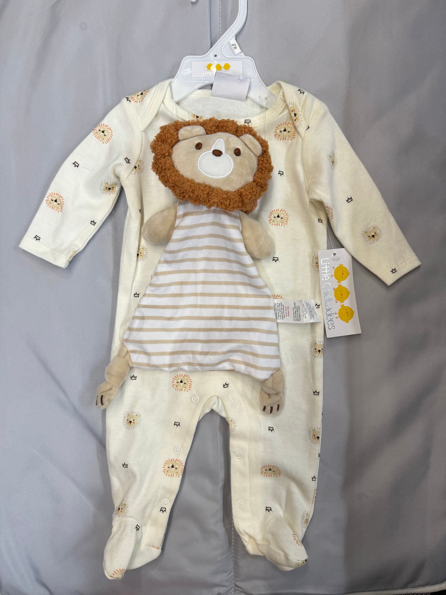 New Lion Coverall 2pc Set, 0-3m