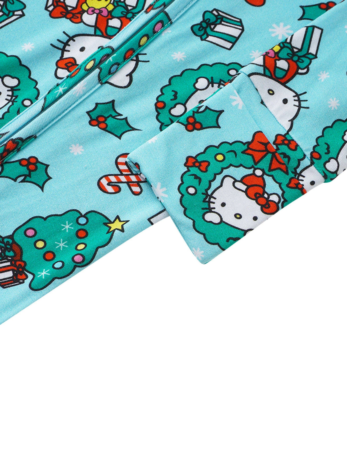 PoshTOT Sanrio Hello Kitty Wreath Bamboo Baby Convertible Zippy Romper: 6-12M