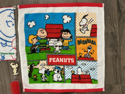 vintage Snoopy bath and grooming, bundle brush wash cloth towel, scrub￼