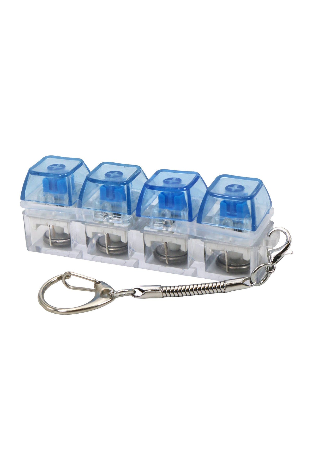 LED Light-Up Clear Clicky Keycap Keychain