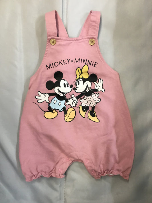 Mickey and Minnie Overalls, 12m