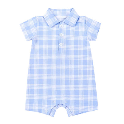 Polū Palaka Polo Bamboo Romper: 12-18M