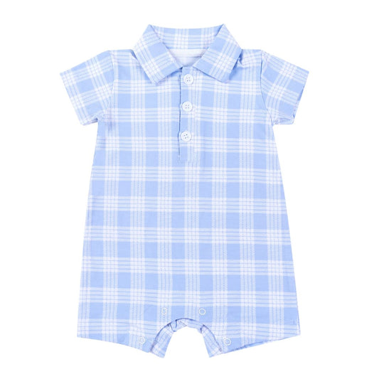 Polū Palaka Polo Bamboo Romper: 12-18M