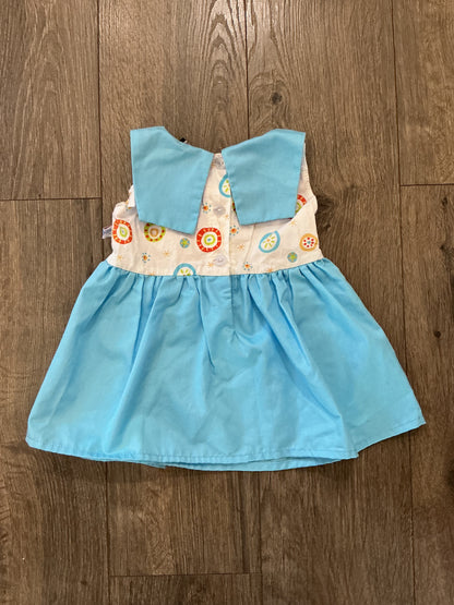girls a line, Scooby Doo, blue multicolor dress size small 24 months vintage￼￼