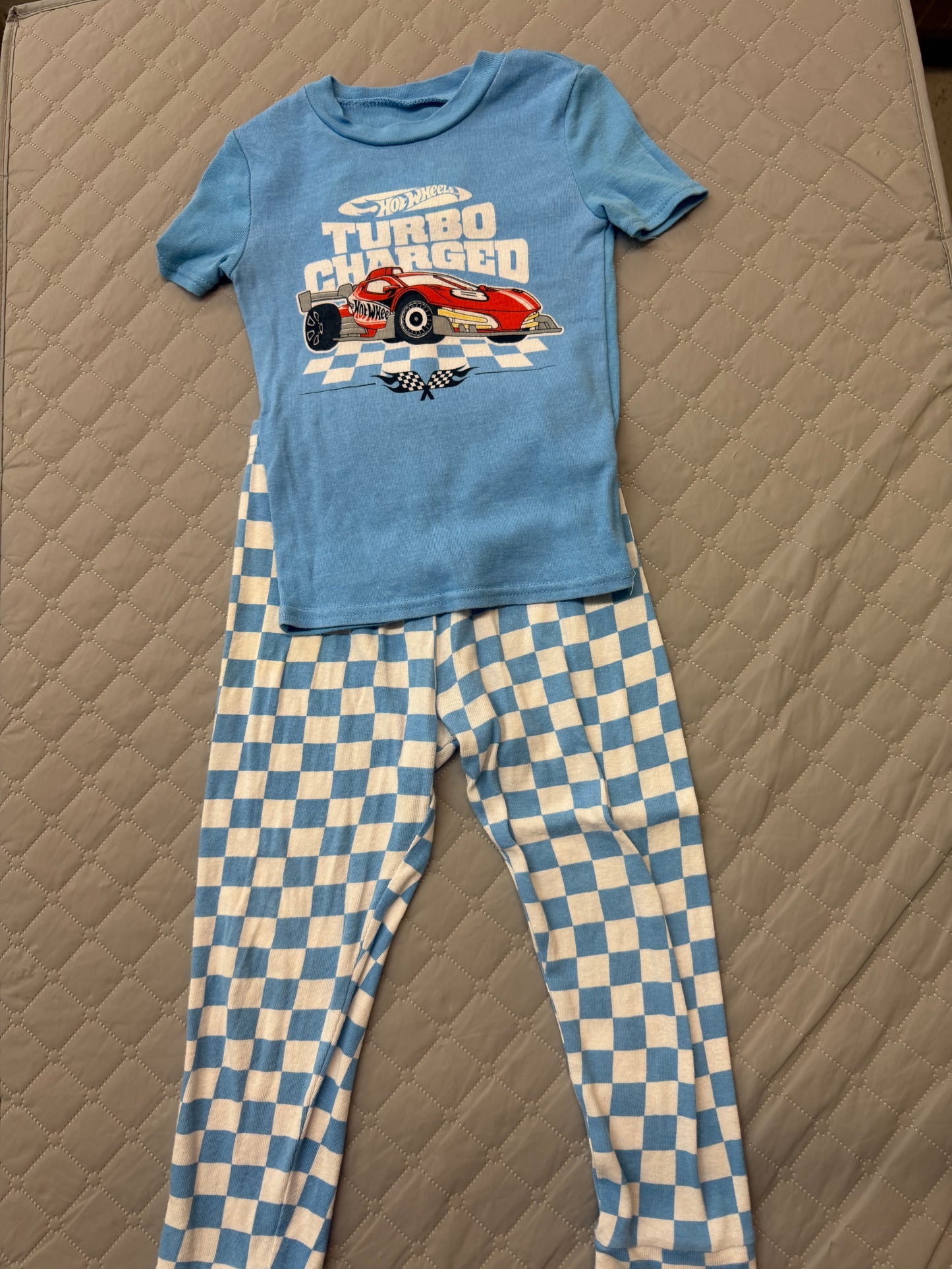 Hot Wheels Checkered Pajama, 5t