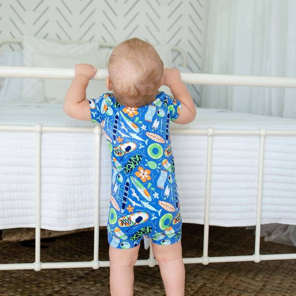 Beach Day Shortie Bamboo Romper: 18-24M