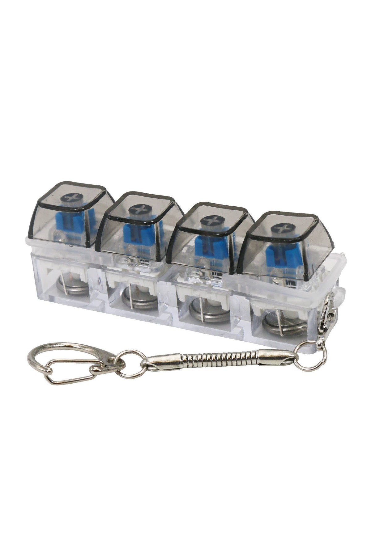 LED Light-Up Clear Clicky Keycap Keychain