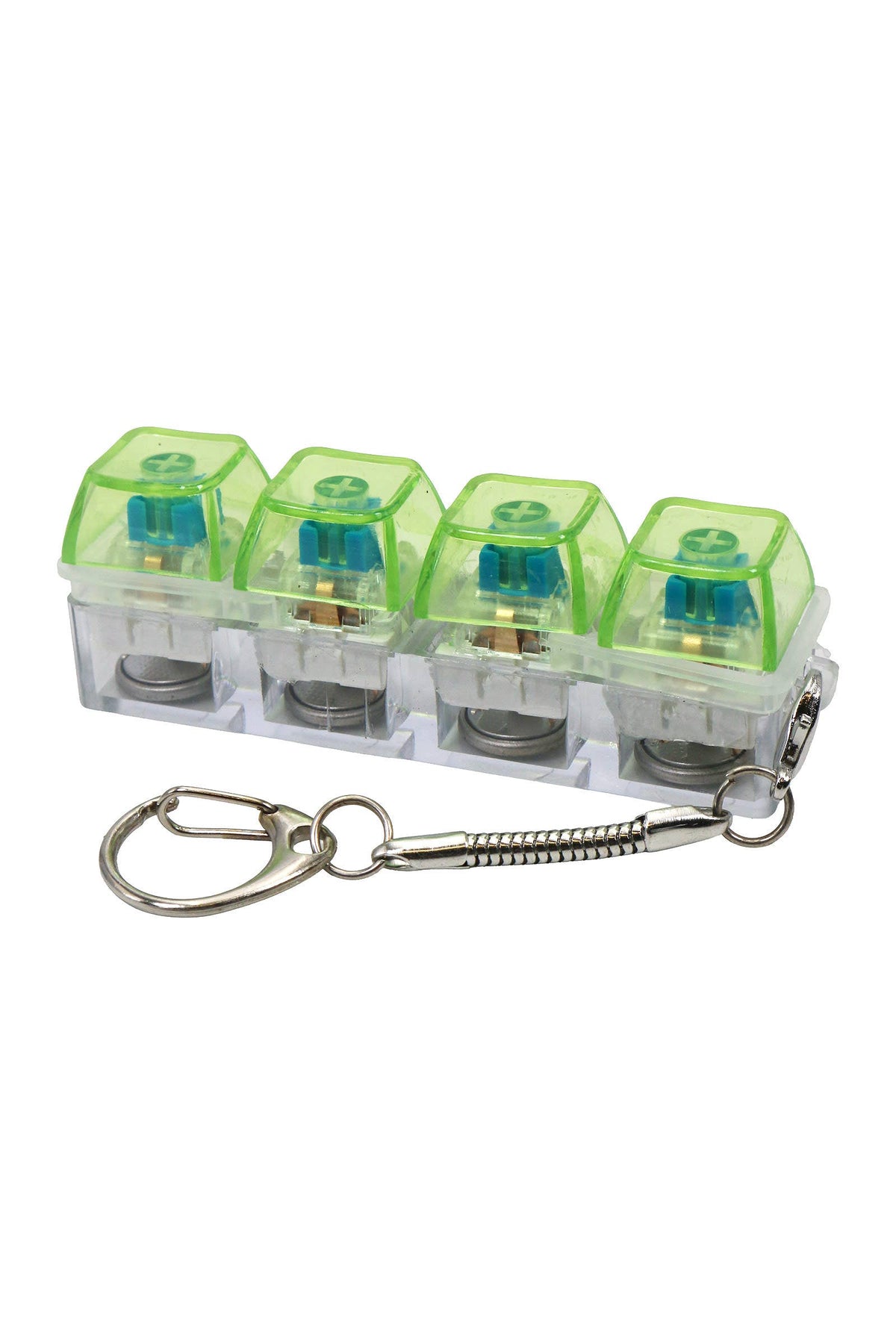 LED Light-Up Clear Clicky Keycap Keychain