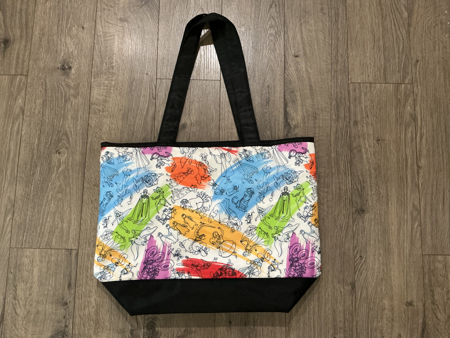 Disney Parks Ink & Paint Sorcerer Mickey Mouse Large Tote Bag - Character Sketch