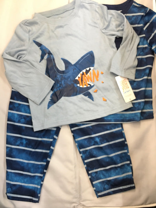 New Shark 3 Piece Outfit, 2T