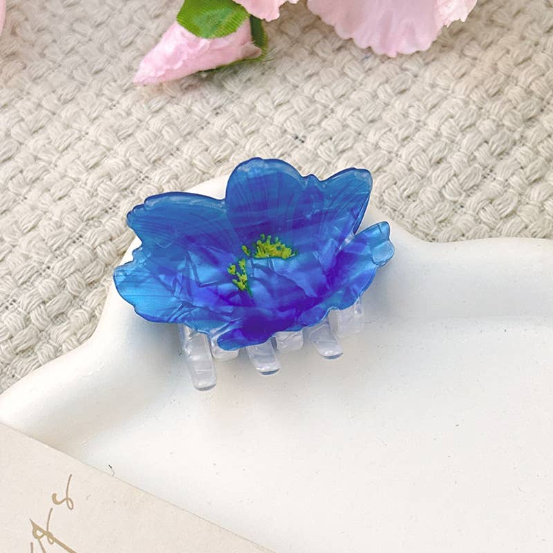 Bauhinia - Inspired Acetate Flower Hair Clips for Summer: Champagne