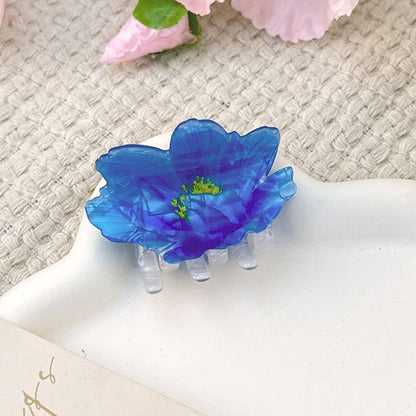 Bauhinia - Inspired Acetate Flower Hair Clips for Summer: Colorful-Purple