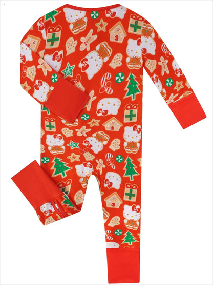 PoshTOT Sanrio Hello Kitty Christmas Bamboo Baby Convertible Zippy Romper: 12-18M