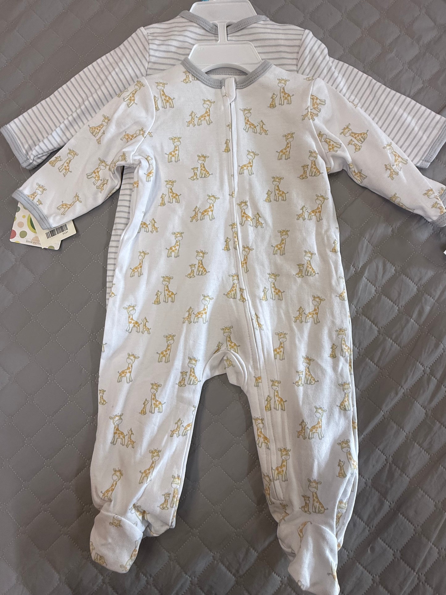 New Giraffe Coveralls 2pk, 6m