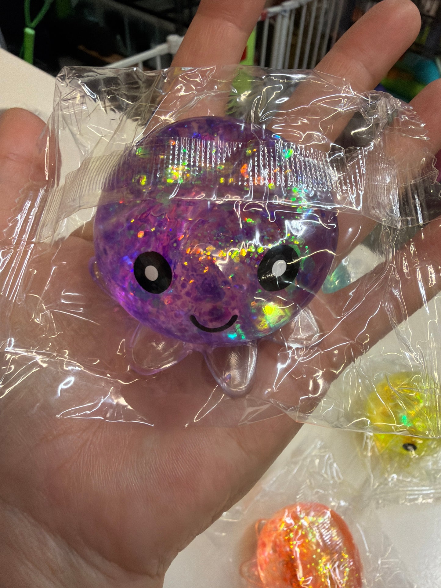 Mini Glitter Octopus Squishy