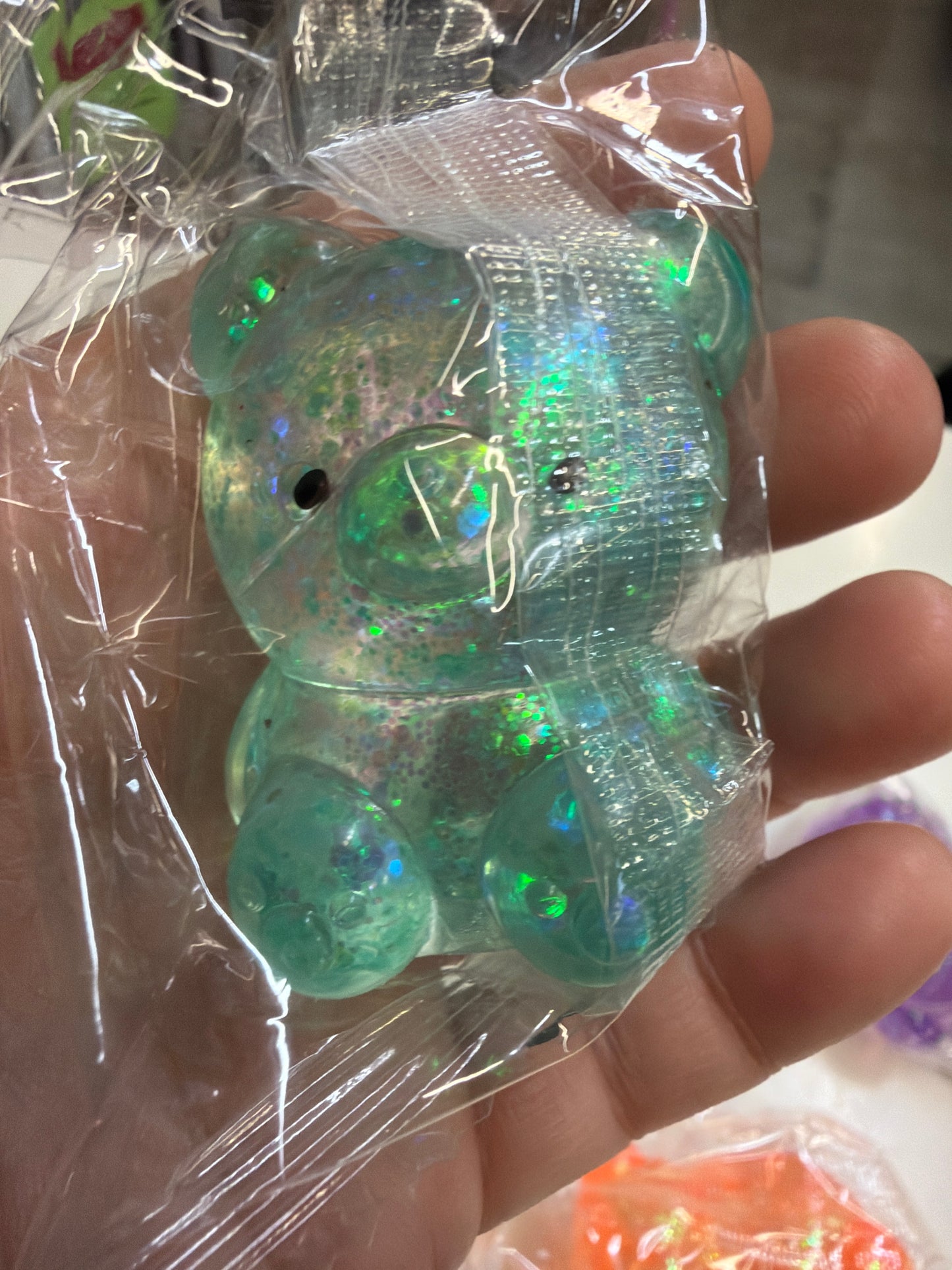 Mini Glitter Bear Squishy