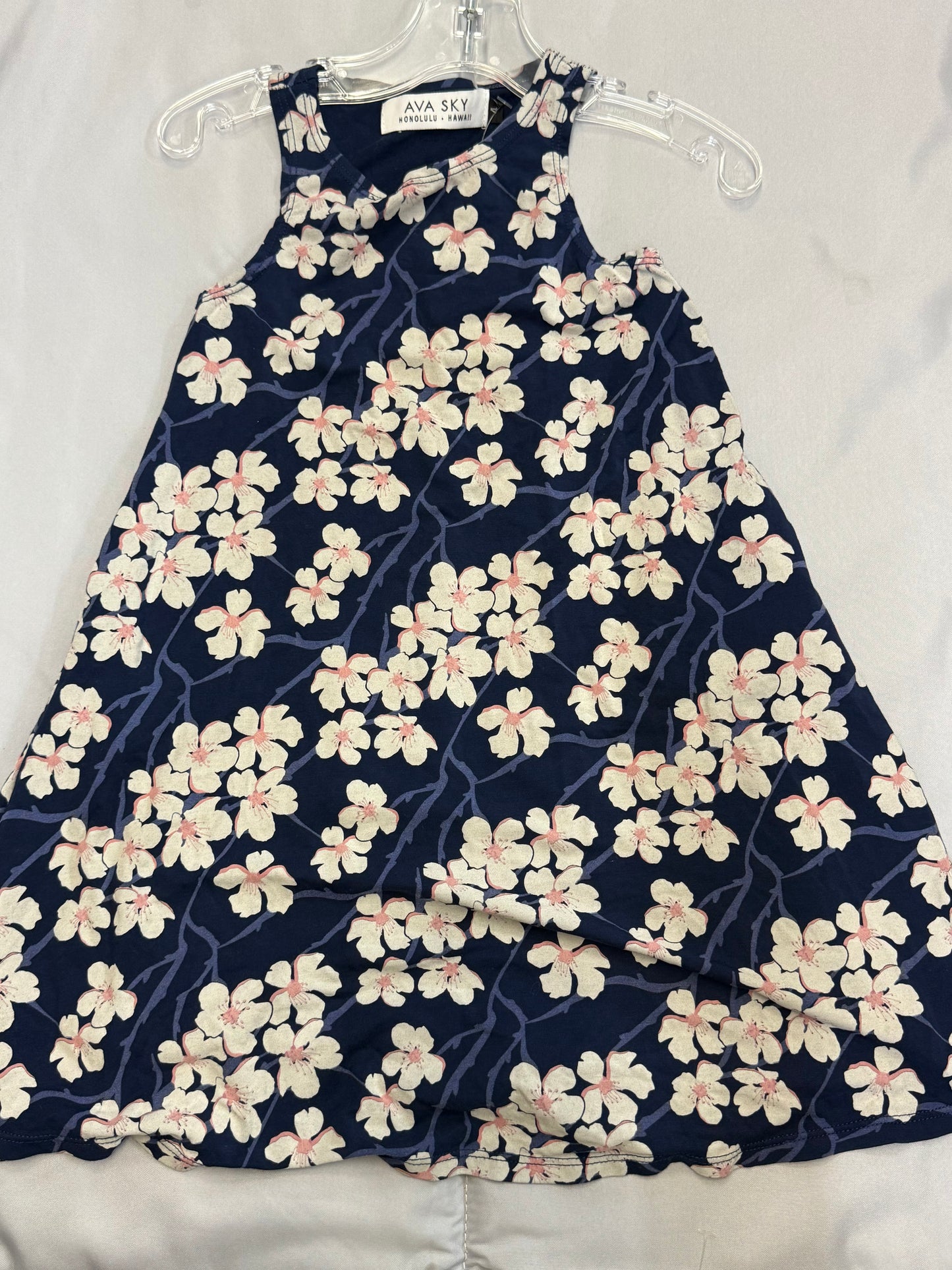 Ava Sky Floral Dress, 4T