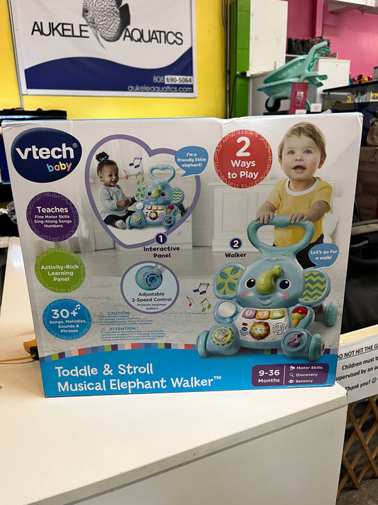 New Vtech Toddle & Stroll Musical Elephant Walker