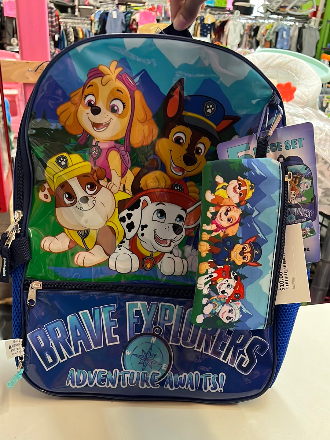 New Paw Patrol Backpack W/Pencil Case