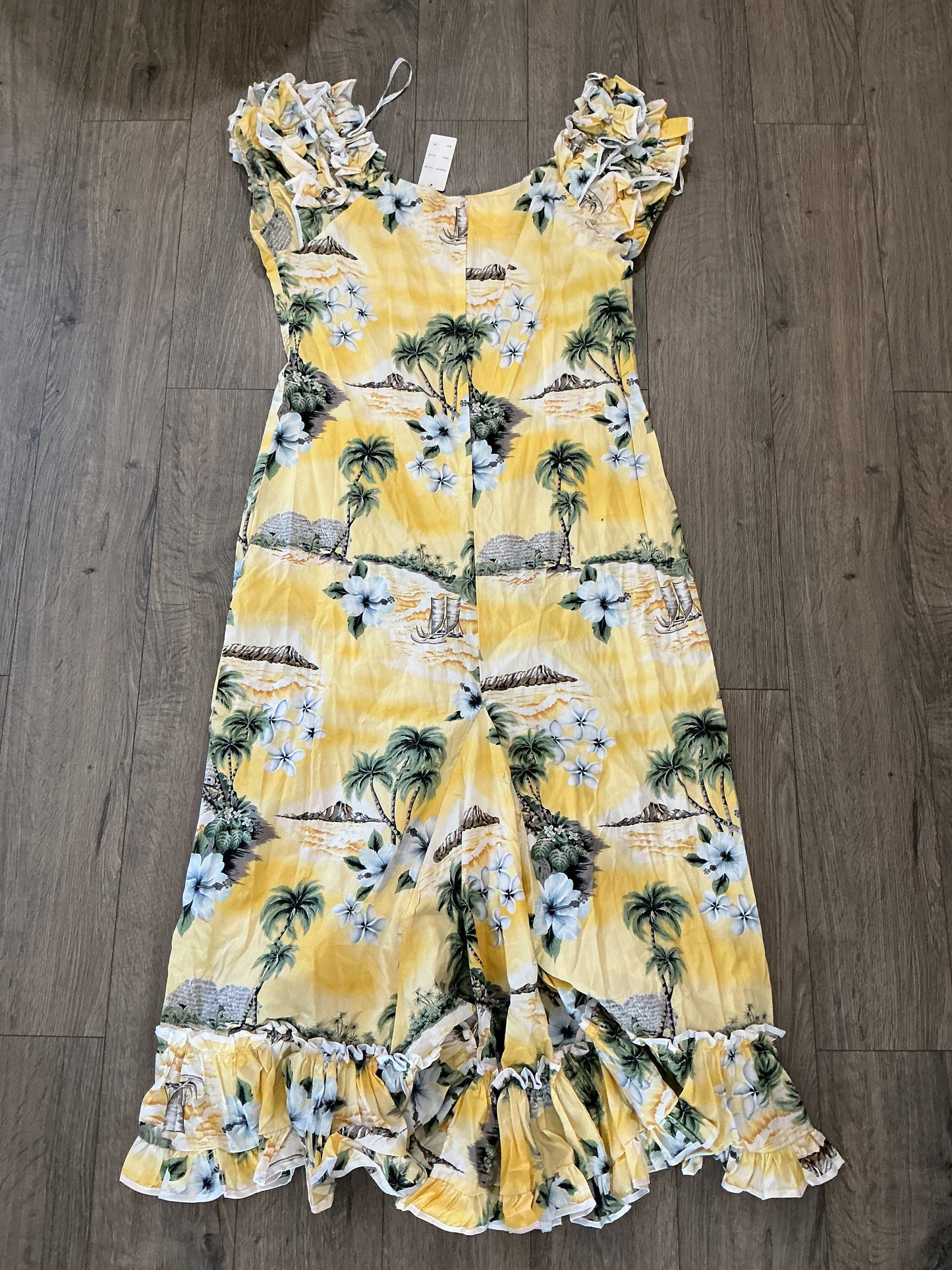 New KY’s Hawaii Vintage Hawaiian Ruffle Dress, Size XXL