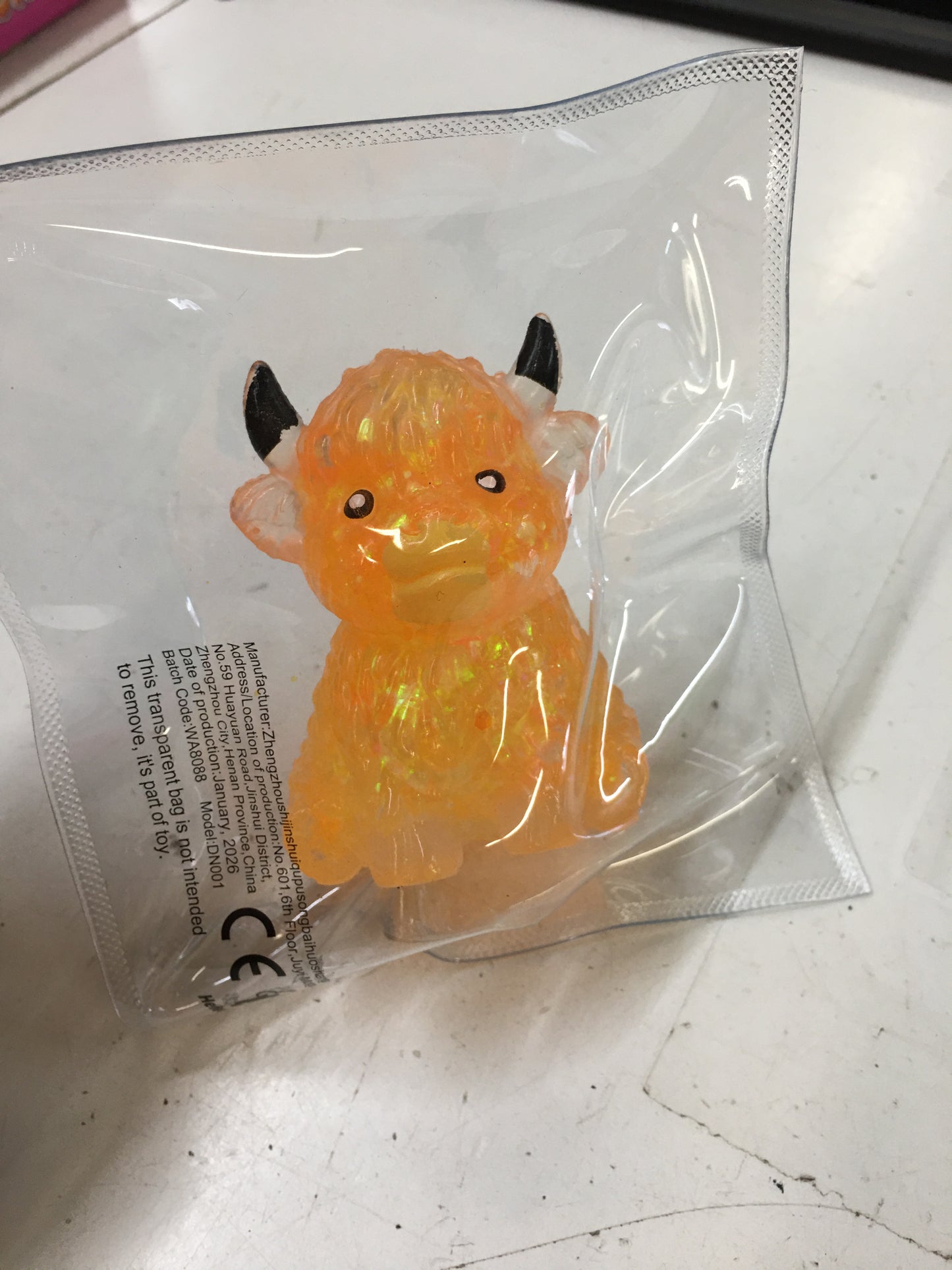 Highland Cow Glitter Squishy